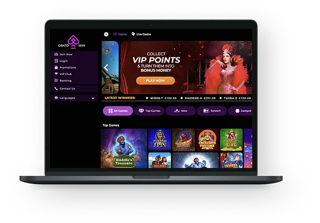 Gratowin Casino Desktop